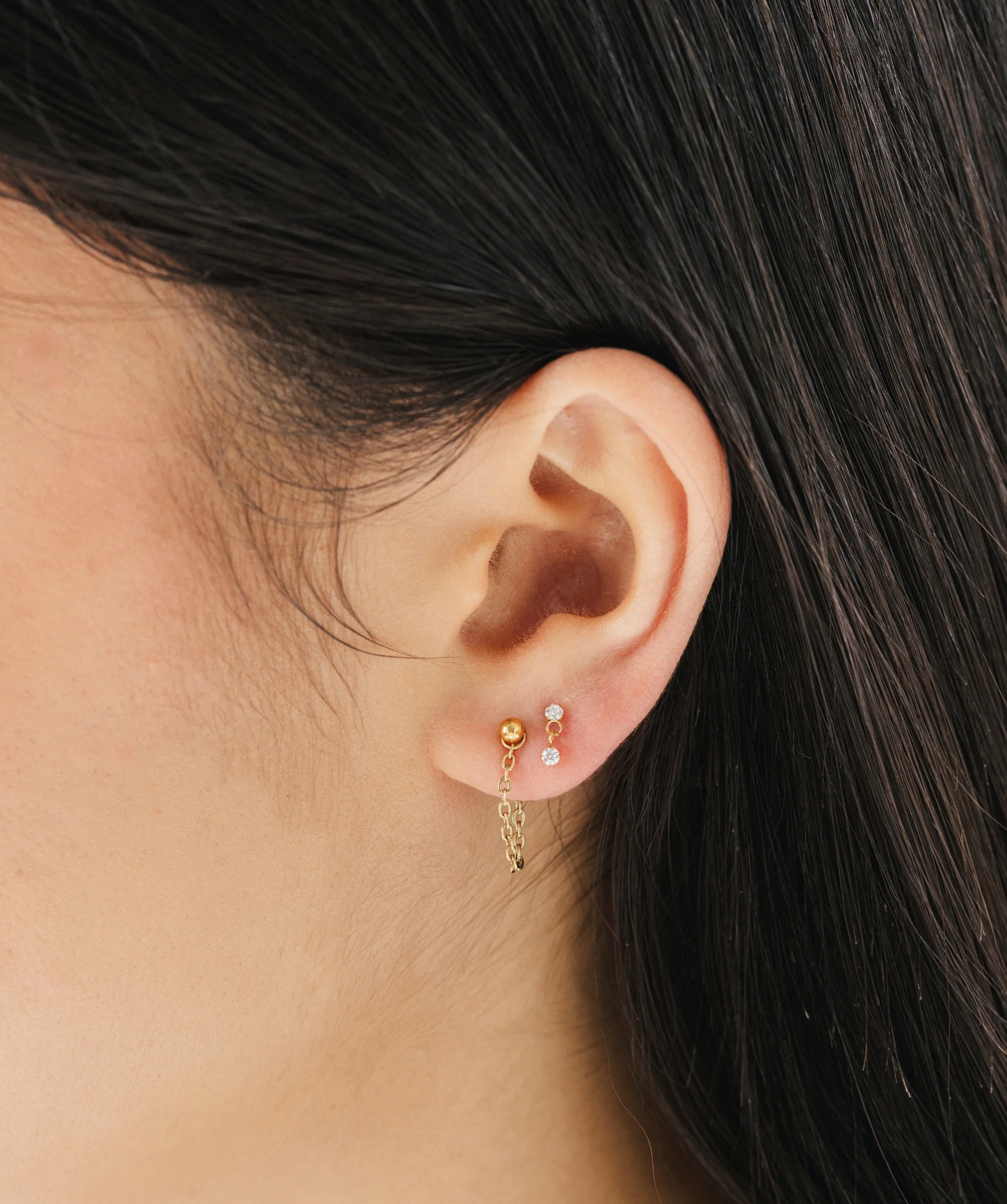 Duo Dangle Flat Back Stud - Image 3