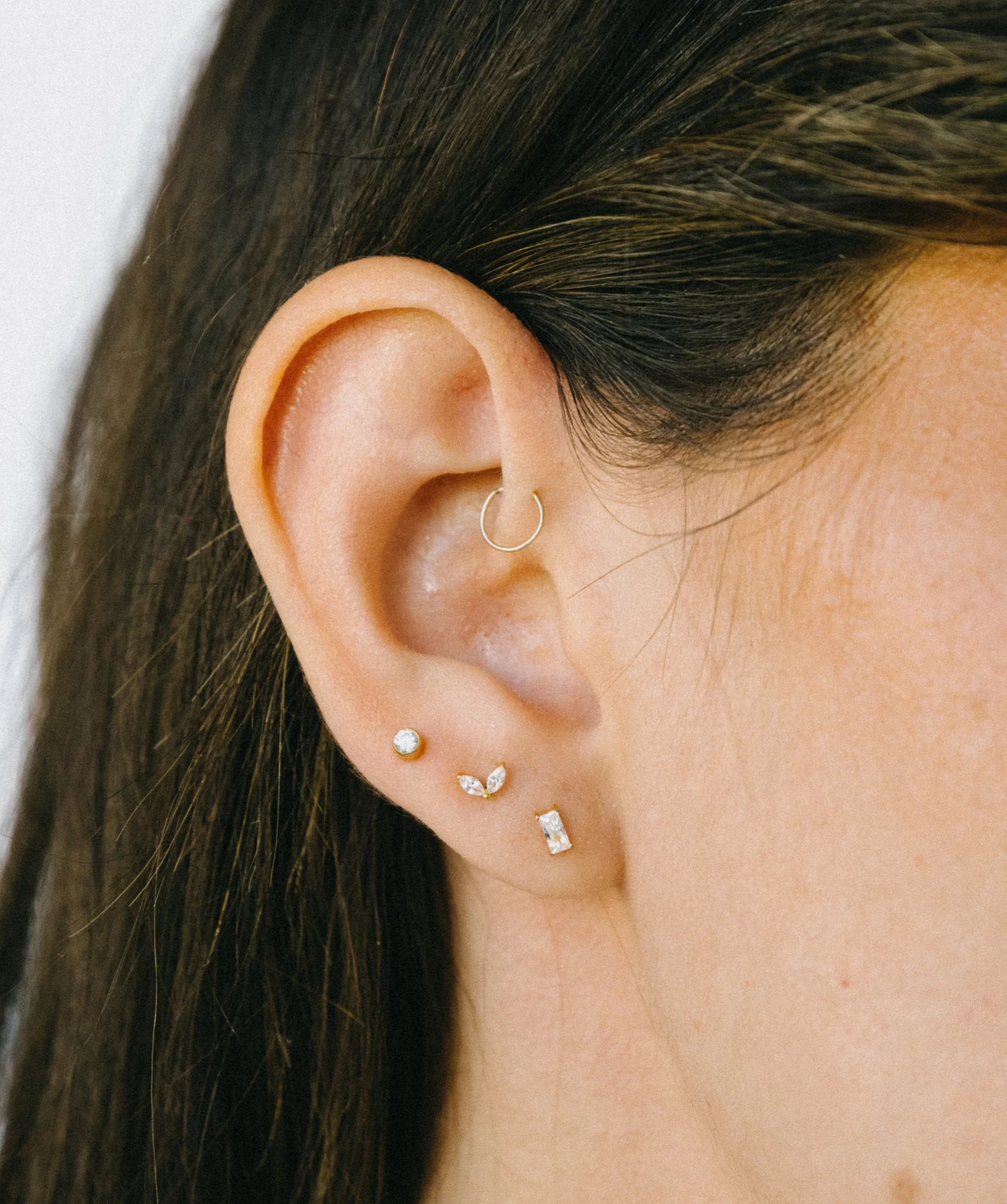 Duo Marquise Flat Back Stud - Image 3